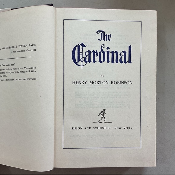 The Cardinal by Henry Morton Robinson Vintage Hardcover Book - Picture 3 of 6